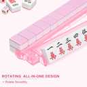 Mahjong Racks with Pushers 4PCS Set Majiang Tile Holder Acrylic Mahjong Racks Accessories and Gifts