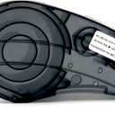 PIZAIE Heat Shrink Tubing Label Tape Compatible for M21-125-C-342-WT Cartridge Work with M210 LAB BMP21-PLUS/LAB IDPAL Label Printer,Black on White, 0.24" Width, 7' Length