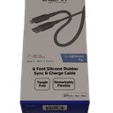 ZGEAR SILICONE CABLE LIGHTHING 6FT GREY