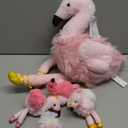 MorisMos Pink Flamingo Stuffed Animal with 4 baby Bird Plush Toys Inside, 24'' Ballerina Flamingo Plush Toys Set for Girl Boy Kid, Mom & Baby Pink Bird Stuffed Animal Gift Decor for Christmas Birthday