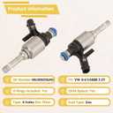 06L906036AD GDI 2.0L Turbo Fuel Injectors,Compatible with/Audi 2.0 A4 A5 A6 Q3 Q5 2016-2020,Compatible with/VW 2.0T Golf Gti Jetta 2014-2018 |6 Holes| |Set of 4|