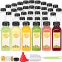 35pcs 10oz Empty Plastic Juice Bottles with Caps Reusable PET Food Grade Drink Bottles with Leak-Proof Tamper Evident Caps Bulk Clear Beverage Containers for Homemade Drinks Smoothie Milk