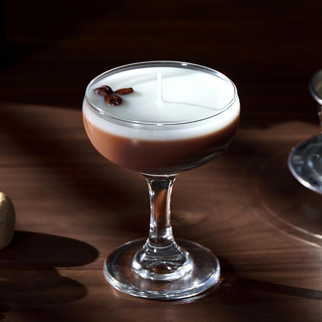 Espresso Martini Candles Gifts for Women,Coffee Martini Candles with Glass,Gift for Coffee Lovers,Funny Cocktail Soy Wax for Home, Bedroom,Christmas, Birthday,Mother's Day