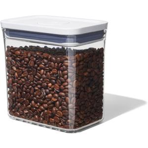 OXO Good Grips POP Container – Airtight 1.7 Qt for Coffee and More Food Storage, Rectangle, Clear