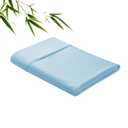 Bamboo Viscose Flat Sheets Only, Sateen Weave Calking Size Flat Sheet Only, Luxury Soft Cooling for Hot Sleepers, Silky Breathable (Light Blue, Calking) 106'' x 108''