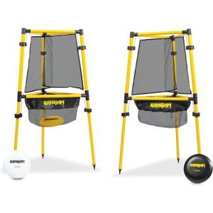 Kan Jam Ultimate Disc Golf Set - Includes 1 Flying Saucer & 2 Portable Basket Goals - Outdoor Game for Backyard, Beach, Tailgates, and Parties
