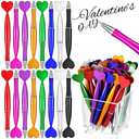 FFNIU 48Pcs Valentine's Day Pens, Heart Shaped Ballpoint Kids Pens for Office School Supply