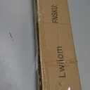 Double Wood Curtain Rods for Windows 72 to 144 Inches,1 Inch Decorative Wooden Curtain Rod with Square Imitation Wood Grain Finials and Double Aluminum Bouquet Bracket, Coffee Brown Wood Grain