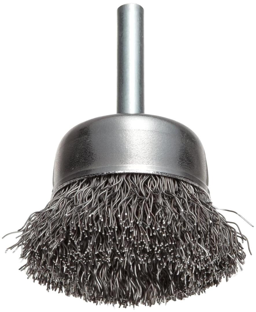 Weiler 36029 Vortec Pro 2" Crimped Wire Cup Brush, .014" Steel Fill, 1/4" Stem, Made in the USA (Pack of 5)