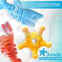 NEZIN Dog Chew Toys, Indestructible Dog Toys for Aggressive Chewers, Tough Dog Toys, Durable Dog Chew Toys for Large Medium Breed, Interactive Dog Toys with Real Beef Flavor (Mix 3 Pack)