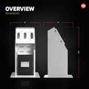Self Service Kiosk POS Stand - CTA POS Kiosk with CPU & Printer Compartments for Digital Signage Displays TV's & Monitors up to 33 Pounds - for Restaurants, Retail & Business - White - (ADD-SSKPCW)