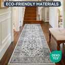 UKISS Washable Runner Rug 2x6 Non-Slip Soft Boho Vintage Floral Kitchen Rug Runner RugsLong Low Pile Carpet Runner Rug for Entryway Bedroom, Kitchen, Laundry, Bathroom.