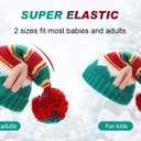 LMLALML Christmas Hats for Women, Kids and Men Elegant Knitted Warm Funny Beanie for New Year Festive Holiday Party (One Size, Christmas Stripe-adult)