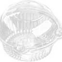 50Pcs Individual Clear Plastic Cupcake Containers - Cupcake Holders with Transparent Lids, Clear Dessert Boxes for Cupcakes, Single Cupcake Box for Holiday Treats, Weddings, Baby Showers and Parties