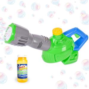 Maxx Bubbles Toy Bubble Leaf Blower with Non Toxic Refill Solution, Sturdy Plastic, Bubble Toys for Boys and Girls, Outdoor Summer Fun for Kids and Toddlers, 3+