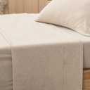 PURE ERA Jersey Knit Flat Top Sheet Only 100% T-Shirt Heather Cotton Super Soft Comfy Breathable (1-Pack, King, Heather Beige)