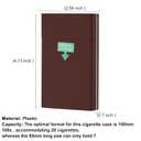 6 x Plastic Cigarette Case with Pull Down Off, Holds 20 Cigarettes (Fits 100mm 100S) (Brown)