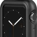 HALLEAST Compatible with Apple Watch Necklace Pendant Silicone Case Cover Replacement for iWatch Pendant Series 9 8 7 6 SE 5 4 3 2, 38 40 41 mm, Black