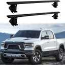 Without Roof Rail Rack Lockable Crossbar Fits for Dodge RAM 1500 4 Door 2009-2024 2025 2026 2027 Cross bar Rooftop Cargo Carrier Luggage Rack Crossbar(Black)