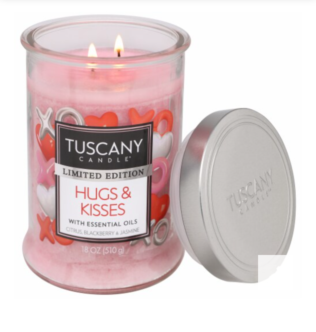 Tuscany Limited Edition Scented Jar Candle - Hugs & Kisses
