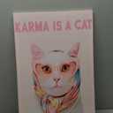 BFKDKG Taylor Poster wall art, Canvas wall art, Karma Is A Cat Album Prints, Lyrics Poster for Bedroom, Pink Room Wall Decor, Music Art Wall Decor for Girls Fans 16x24in (24L" x 16W")