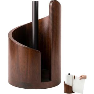 Wooden Paper Towel Holder, for countertop Decoration, Holds Mega Roll., 30 cm × 21 cm