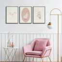 3Pcs Girls Nursery Wall Art Vintage Goose Wall Decor Pictures Pink Bow Poster Prints Kids Room Painting Artwork for Girls Room Bedroom Living Room Home Decoration,12x16in