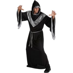 Morph Wizard Costume Men, Men's Wizard Cloak Costume, Adult Warlock Robe and Sorcerer Outfit, Halloween Costumes For Men (XX-Large)