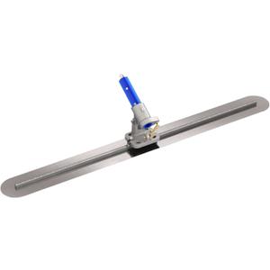 Bon Spring Steel Fresno Trowel 48 in. x 5 in. Round End Concrete Finishing Blade with Rock n Roll Adjustable Bracket, Universal Mounting System for Large Flatwork