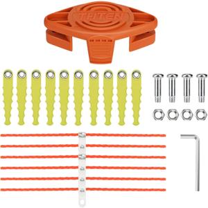 THTEN WA0010 WA0004 Trimmer Blades Head Spool 10ft 0.065" Compatible with Worx WG180,WG175,WG170,WG163,WG156,WG155,WG154,WG153,WG152,WG151.5,WG151,WG150 Line String Trimmer 1+10+6+4+1