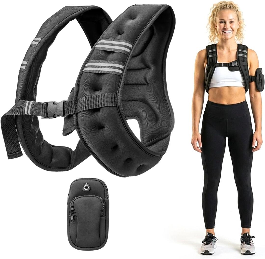 Weighted Vest for Women Men, Weight Vest for Walking, Adjustable Weight Training Vest for Workout, Running, Exercise