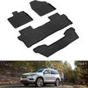 KIWI MASTER Floor Mats for 2016-2022 Honda Pilot, OEM Replacement 08P17-TG7-300, Custom Fit All Weather Car Mats, Heavy Duty TPE Floor Liners, Front & Rear 3 Row, Black, Set name: Honda Pilot|2016-2022|Floor Mats