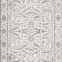 Area Rugs 9x12 for Living Room - Washable Soft Large Vintage Rug Non-Slip Stain Resistant Traditional Stain Resistant Indoor Floor Low Pile Carpet for Bedroom Dining Room or Home Office - White