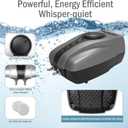 All-in-One Pond Aerator for Outdoor Ponds, Flow Adjustable Pond Air Pump Aeration Kit with Airline Tubing Air Stones Check Valves