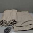 Burlywood Birch Linen Kitchen Curtains 45 Inches Long 2 Sets Basement Curtains for Small Window Pinch Pleated Back Tab Linen Blend Short Boho Semi Sheer Back Tab Cafe Drapes for Bay Windows 40x45