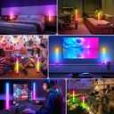 RGB Light Bars 360 Full-Screen Lighting, 2x16.5 Inch Smart RGB IC LED Light Bars for Room, Music Sync TV Lights Bar with Remote, App Control, USB Powered for PC Monitor Backlight Bedroom Gaming Desk