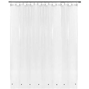 Barossa Design Extra Wide Shower Curtain Liner 108" x 72" with 8 Magnets - Waterproof PEVA Around Shower Liner for Bathroom, PVC Free, Metal Grommets - Clear, 108X72
