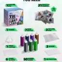Tie Dye Kit - 7 Dark Shades Tie Dye Kit for Adults & Kids, 21 Fabric Dye Powder Packs, Bottles, Gloves, Rubber Bands - Permanent Clothing Dye for DIY Tie-Dye Crafts, Party Supplies, Large Groups