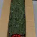 90 PCS Artificial Pine Branches Cedar Stems with Red Holly Berries - Perfect Faux Pine Greenery Stems for Christmas Tree, Wreath & Garland DIY Crafts Holiday Home Decoration