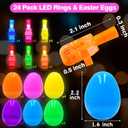 24 Pack Easter Party Favors for Kids,Easter LED Light Up Finger Lights Easter Basket Stuffers for Kid Toddler Teens Boys Girls Easter Egg Hunt Filling Treats Easter Basket Stuffers Easter Party Favor