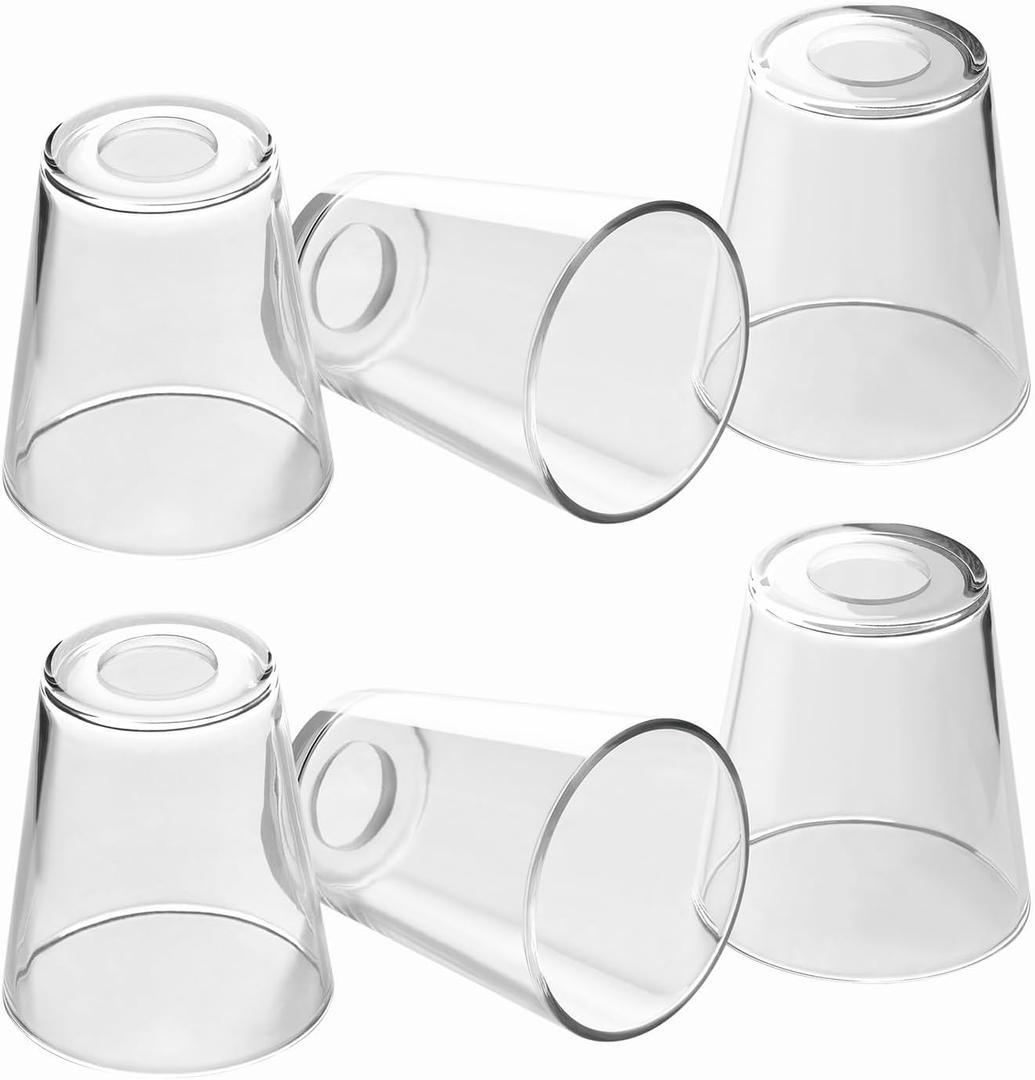 Fixture Replacement Clear Glass Shade, E26 Base with 1-5/8" Fitter, 6-Pack Cone Replacement Shades for Pendant Light, Wall Sconce, Vanity Light, Table Lamp