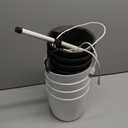 HEIHAK 4Pack 6 Inch Self Watering Planter for Indoor Plants, White Decorative Round Plastic Self Watering Pots with Level Indicators for Soil Planting, Flowers, Herb, African Violet, Succulent