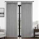 Custom Light Grey Blackout Dining Room Curtains 78 Inches Long 2 Panels Set, Memory Trained Pinch Pleated Double Layer Linen Thermal Noise Reducing Drapes Farmhouse Energy Efficient Windows Curtain