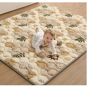 Blissful Diary Baby Play Mats for Floor, 71x59 Inch Extra Thicker & Large Soft Cushioning Foam Playmats for Babies and Toddlers, Foldable Washable Baby Crawling Mat for Playpen, Earth Tones Design