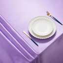 6 Pack Square Satin Table Cover, 52 x 52 Inches, Light Purple | Silky Soft Table Cloth, For Wedding Banquet Table Decoration, Dining Room, Indoor and Outdoor Use