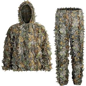 SCYLFEHDP Ghillie Suit, 3D Leafy Ghillie Suit and Camo Suit, Ghillie Suit for Men， Camouflage Suits, Turkey Hunting, Lightweight Gear Hunting Clothes for Outdoor Woodland and Halloween, Size: M