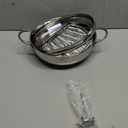 Deep Fryer Pot, 304 Stainless Steel Japanese Frying Pot with Oil Drain, Temperature Control and Lid, Tempura Deep Fryer Pot for Kitchen Stove/Induction Cooker French Fries Fryer Chicken 9.4"