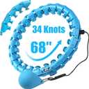 34 Knots Weighted Workout Hoop Plus Size, Smart Waist Exercise Ring for Adults Weight Loss (34 Knots)