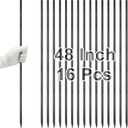 VVOKGO Rebar Stakes 48 Inch 16-Pack Concrete Form Stakes Heavy Duty Straight Ground Anchors, 3/8" Diameter Metal Steel Spikes with Chisel Point End for Plant Support, Garden Border,Landscape Edging