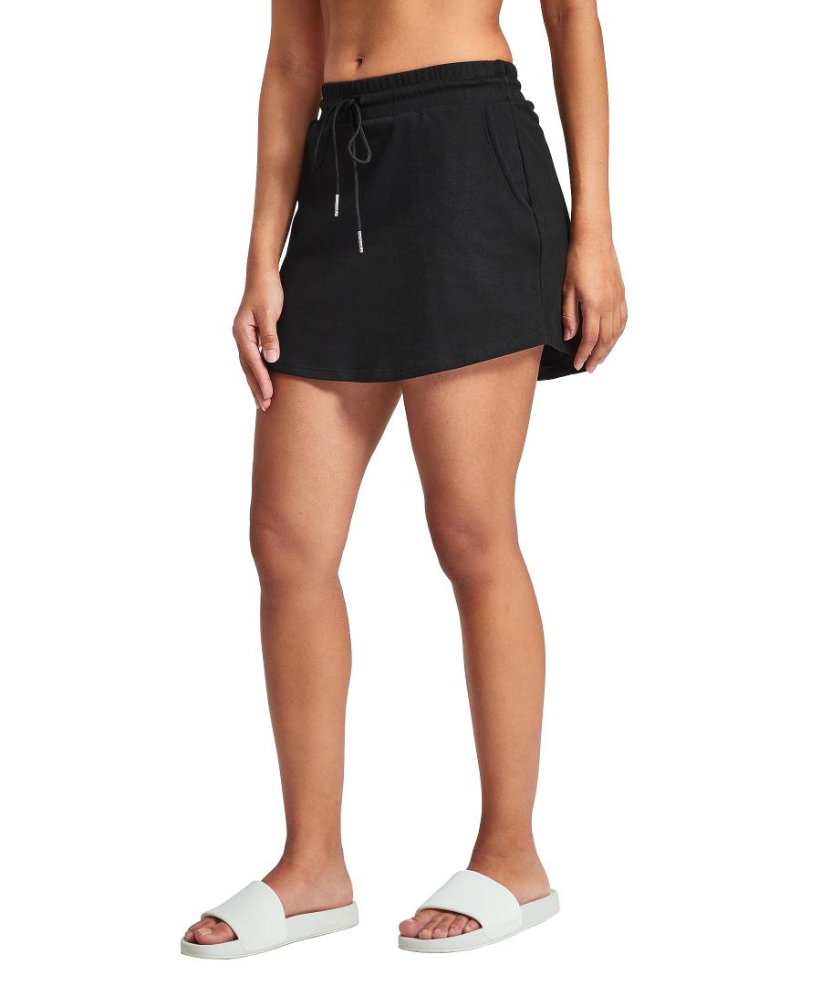 MEIVSO Women's Cotton Tennis Skort Athletic Golf Skirts Casual Skort Black XS (Black)